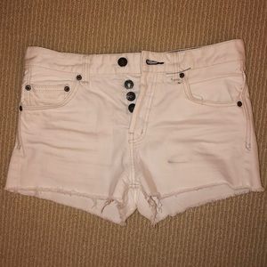 White Jean Shorts